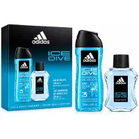 Adidas Ice Dive Geschenkset Heren – Eau de Toilette 100 ml + 3-in-1 Douchegel 250 ml – 2-delige Verzorgingsset