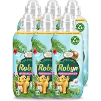 Robijn 6 x - Kokos Sensation - Wasverzachter - Tropische Geur - 33 Wasbeurten - 825 ml - Voordeelverpakking - 6 stuks