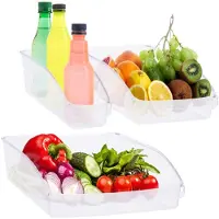 Excellent houseware Sada van 3 koelkastorganizers, , plastic, transparant
