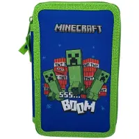 Lobbes Minecraft Gevuld Etui met 2 Vakken