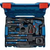 Bosch Professional GSR 12V-15 drill-driver + hand tools + 2 x 2.0Ah batteries + GAL 12V-20 charger - 060186810R