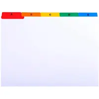 Exacompta Tabbladen 13998E A5 25 tabs Niet geperforeerd Karton A - Z 10 Stuks