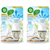 Air Wick 2 x Essential Oils - Elektrische Geurverspreider Starterkit - Sering & Fris Linnen - 19ml - Voordeelverpakking - 2 stuks