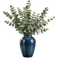 Mica Decorations Kunstplant takken Eucalyptus - 5x - H85 cm - lichtgroen - kunststof - bladgroen - siertakken