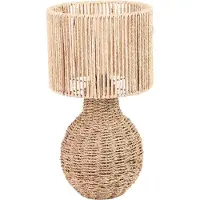 Natural Living Tafellamp Boho - zeegras - rond/bol - 41 cm - Boho/ibiza stijl - natuurlijk wonen