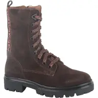 Braqeez chunky suède enkelboots - donkerbruin - maat 33