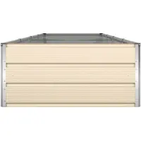 vidaXL Plantenbak Ivoor 385 x 100 x 45 cm Gegalvaniseerd staal