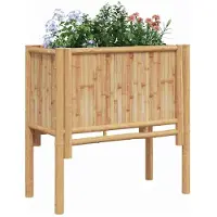 vidaXL Verhoogd bed Bruin 90 x 35 x 70 cm Bamboe