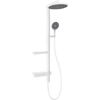 Mexen Dizzy opbouwdouche set met regendouche en kraan, wit - 78104-20