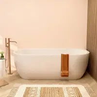 Mueller Relax half vrijstaand bad 180x80cm met waste glans wit