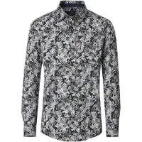 Casa Moda Casual Fit Overhemd groen, Bedrukt