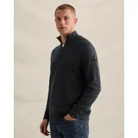 PME Legend Trui 'Pullover in 100% cotton with half-zip' donkerblauw