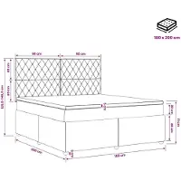 vidaXL Boxspringbed met matras Donkergroen 180 x 200 cm Fluweel