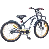 vidaXL Kinderfiets, 20 inch, geschikt voor kinderen van 6-11 jaar, donkergrijs