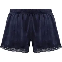 Hunkemoller Short Velours Kant Blauw Dames | Maat: M