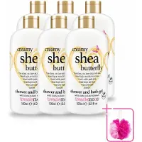 Treaclemoon 6 x – Bad- & Douchegel – Creamy Shea Butterfly – 500 ml - Bulkverpakking - Bad en douchegel - Douchemop - Shea