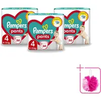 Pampers 3 x – Luierbroekjes – Pants Maat 4 – 66 Luiers - Bulkverpakking - Luier broekje - Douchemop - Luier voor baby