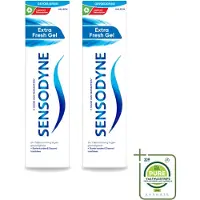 Sensodyne 2 x – Tandpasta – Extra Fresh Gel – 75 ml - Grootverpakking - Vaatwasstrips - Gevoelige Tanden - Mondgevoel - Tandpasta - Frisheid - Tandgevoeligheid