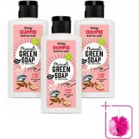 Marcels Green Soap 3 x Marcel's Green Soap Shampoo met verzorgende Argan- en Oudh-olie - 100 ml - Voordeelverpakking - 3 stuks