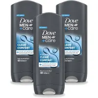 Dove 3 x - Douchegel - Men+ Care Clean Comfort - Comfort en verzorging - 400 ml - Voordeelverpakking - 3 stuks
