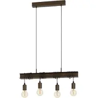 Eglo Townshend 4 Hanglamp - E27 - 70 cm - Bruin