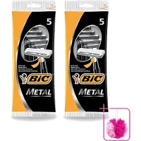 BIC 2 x - Scheermesjes - Metaal - Enkel Mesje - Wegwerpmesjes - 5 Scheermesjes - Bulkverpakking - Scheermesje - Douchemop - Wegwerpmesje
