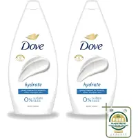 Dove 2 x – Douchegel – Hydrate – 450 ml - Wasstrips - Douchegel Hydrate - Hydraterende Douchegel - Zachte Huid - Mild Reinigen - Huid Verzorgen