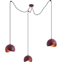 QAZQA Design hanglamp rood met opaal glas 3-lichts - Tulip