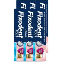 Fixodent 6 x Plus – Kleefcrème – Food Barrier – Frisse Smaak – 40 g - Voordeelverpakking - 6 stuks