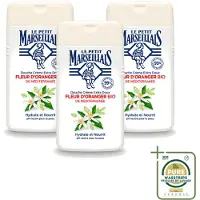 Le Petit Marseillais 3 x - Douchecrème - Oranjebloesem - Hydraterend - 250ml - Wasstrips - Douchecrème - Hydraterende Douchecrème - Oranjebloesem - Huidverzorging - Milieuvriendelijke Douchecrème