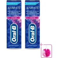 Oral-B 2 x - 3D White Vitalize - Tandpasta - Whitening - 75 ml - Bulkverpakking - Tandpasta - Douchemop - Witte tanden