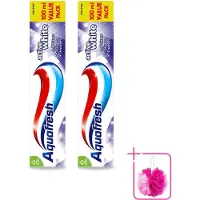 Aquafresh 2 x - Tandpasta - Whitening - Stralend Witte Tanden - 100 ml - Bulkverpakking - Tandpasta - Douchemop - Witte tanden