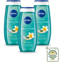 Nivea 3 x – Douchegel – Hawaii Flower & Oil – 250 ml - Wasstrips - Douchegel Hawaii - Douchegel Hawaii Flower - Douchegel Hawaii Oil - Douchegel Hawaii Flower Oil - Douchegel Hawaii Geur