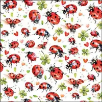 Ambiente Lunch Servetten Ladybug flight - - 33x33 cm