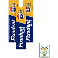 Fixodent 3 x Plus – Kleefpasta – Dual Power – 40 g - Wasstrips - Kleefpasta - Kunstgebit - Bijtkracht - Fixatie - Kunstgebit Kleefpasta