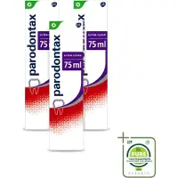 Parodontax 3 x – Tandpasta – Ultra Clean – Bloedend Tandvlees – 75 ml - Grootverpakking - Vaatwasstrips - Bloedend Tandvlees - Tandpasta - Tandvleesbescherming - Tandplak - Fluoride