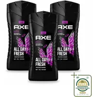 Axe 3 x - 3-in-1 Douchegel - Excite - Lichaam, Gezicht & Haar - Verleidelijke Geur - 250 ml - Wasstrips - Douchegel Mannen - Douchegel Gezicht - Douchegel Haar - Douchegel Excite - Douchegel 3 In 1
