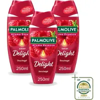 Palmolive 3 x – Douchegel – Sweet Delight – 250 ml - Wasstrips - Douchegel - Fruitige Geur - Reiniging - Verzorging - Huidverzorging