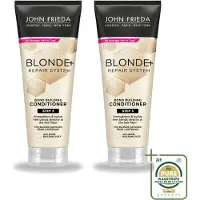 John Frieda 2 x Blonde+ Repair Conditioner voor beschadigd blond haar - 250 ml - Verpakking met 2 stuks