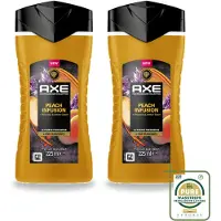 Axe 2 x – Douchegel – Peach Infusion – 225 ml - Wasstrips - Douchegel - Fris Ruiken - Geur - Parfum - Luxe Geur