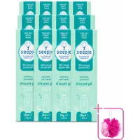 Seepje 12 x - Douchegel - Duurzaam & Handig - Eikenmos en Neroli - Navulling - 38 gr - Bulkverpakking - Douchegel navulling - Douchemop - Eikenmos