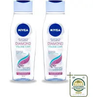 Nivea 2 x - Diamond Volume Care Shampoo - 250 ml - Wasstrips - Volume - Glans - Diamantpoeder - Haar Verzorging - Haar Reinigen