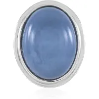 Cavill - Blauwe Opaal Hanger 6,90 ct - 925 Sterling Zilver Platina Afwerking - Ovale Peru Opaal - Elegante Blauw Edelsteen Sieraad