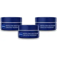 Nivea 3 x - Nachtcrème - Essentials +24U Voedend - Voor gevoelige & droge huid - Met Sheaboter & Amandelolie - 50 ml - Voordeelverpakking - 3 stuks