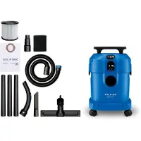 Nilfisk Multi I 16 T Nat- & Droogzuiger 1100W - 16L Bouwstofzuiger met Stopcontact voor Elektrisch Gereedschap - Waterzuiger met Blaasfunctie