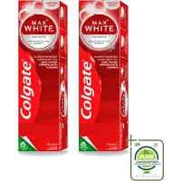 Colgate 2 x – Max White Infinite – Tandpasta – 75 ml - Grootverpakking - Vaatwasstrips - Witte Tanden - Tandpasta - Anti-vlekken - Tandgezondheid - Glazuur Beschermen