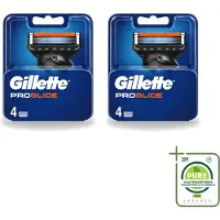 Gillette 2 x - Fusion5 ProGlide – Scheermesjes – Navulmesjes – 4 Mesjes - Grootverpakking - Vaatwasstrips - Scheermesjes - Scheren - Gladheid - Comfort - Precisie