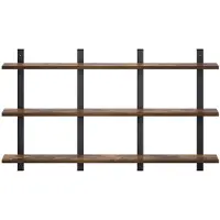 vidaXL Wandplank Gerookt eiken 102 x 13.5 x 58 cm Bewerkt hout