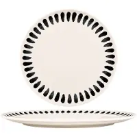 Bonna Pizzabord lavis black porselein 32 cm set van 2