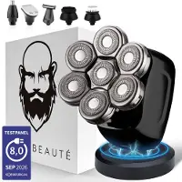 Sansbeauté 6-in-1 Scheerapparaat Mannen – Trimmer - Tondeuse - SkullSharp PRO - Electric Face & Head Shaver - Hoofd Kaal Scheren – Nat & Droog - Draadloos Opladen - Elektrisch
